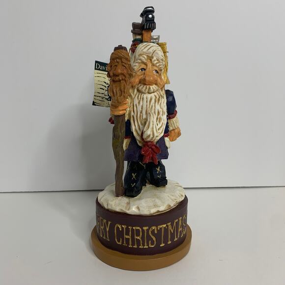 David Frykman Santa w/ Staff Signed Event Piece Merry Christmas Figurine 2000 - Picture 3 of 10